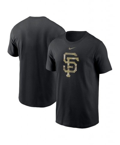 Men's Black San Francisco Giants Camo Logo Team T-shirt $19.35 T-Shirts