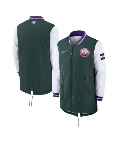 Men's Green Colorado Rockies Authentic Collection 2022 City Connect Full-Zip Dugout Jacket $89.70 Jackets