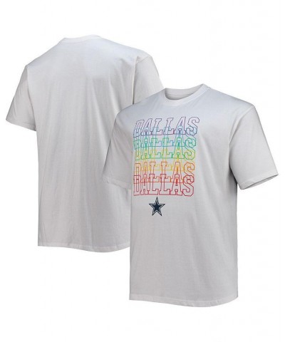 Men's Branded White Dallas Cowboys Big and Tall City Pride T-shirt $21.00 T-Shirts