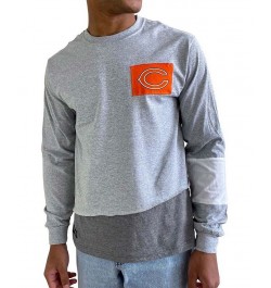 Men's Heathered Gray Chicago Bears Angle Long Sleeve T-shirt $33.79 T-Shirts