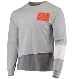 Men's Heathered Gray Chicago Bears Angle Long Sleeve T-shirt $33.79 T-Shirts