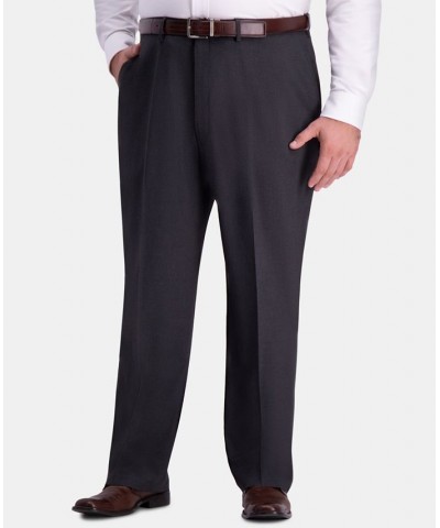 J.M. Big & Tall Classic-Fit Stretch Flat-Front Dress Pants Charcoal Heather $23.10 Pants