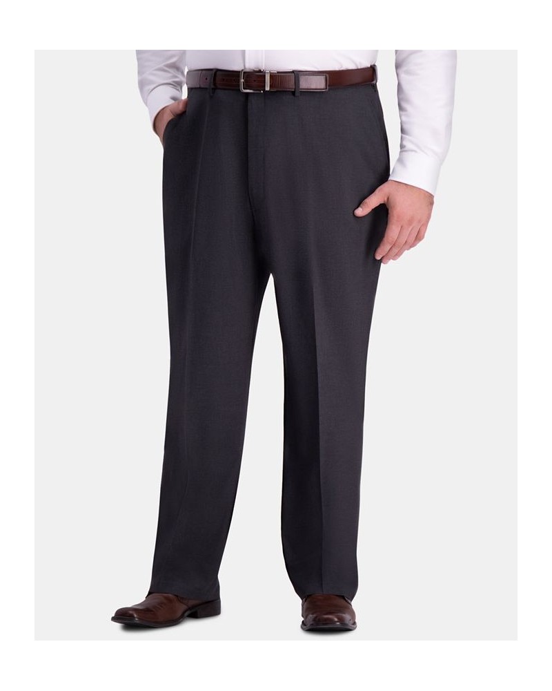 J.M. Big & Tall Classic-Fit Stretch Flat-Front Dress Pants Charcoal Heather $23.10 Pants