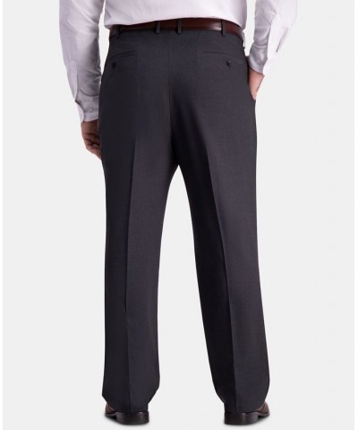 J.M. Big & Tall Classic-Fit Stretch Flat-Front Dress Pants Charcoal Heather $23.10 Pants