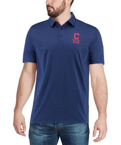 Men's Navy Cleveland Indians Novelty Performance Polo $32.25 Polo Shirts