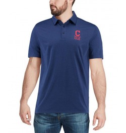 Men's Navy Cleveland Indians Novelty Performance Polo $32.25 Polo Shirts