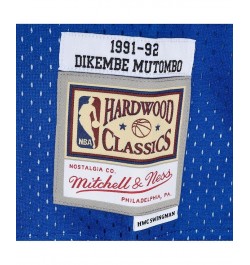 Men's Dikembe Mutombo Royal, Gold Denver Nuggets Hardwood Classics 1991-92 Split Swingman Jersey $59.45 Jersey