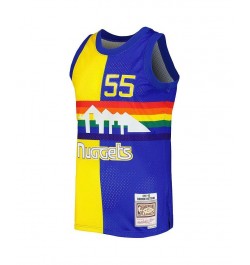 Men's Dikembe Mutombo Royal, Gold Denver Nuggets Hardwood Classics 1991-92 Split Swingman Jersey $59.45 Jersey