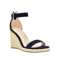 Women's Noshela Espadrille Wedge Dress Sandals Blue $42.84 Shoes