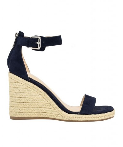 Women's Noshela Espadrille Wedge Dress Sandals Blue $42.84 Shoes