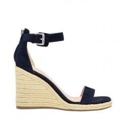 Women's Noshela Espadrille Wedge Dress Sandals Blue $42.84 Shoes