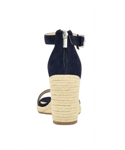 Women's Noshela Espadrille Wedge Dress Sandals Blue $42.84 Shoes