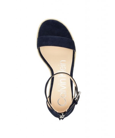 Women's Noshela Espadrille Wedge Dress Sandals Blue $42.84 Shoes