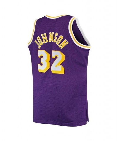 Men's Magic Johnson Purple Los Angeles Lakers Big and Tall 1984-85 Hardwood Classics Swingman Jersey $48.30 Jersey