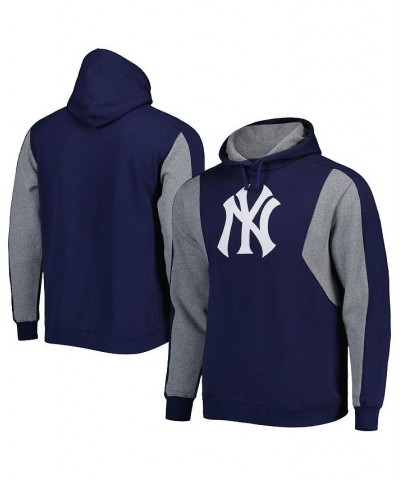 Men's Navy, Gray New York Yankees Colorblocked Fleece Pullover Hoodie $41.80 Sweatshirt