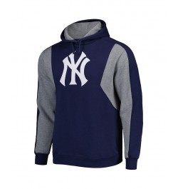 Men's Navy, Gray New York Yankees Colorblocked Fleece Pullover Hoodie $41.80 Sweatshirt