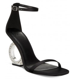 Women's Eyen Architectural Heel Dress Sandals Black $85.10 Shoes