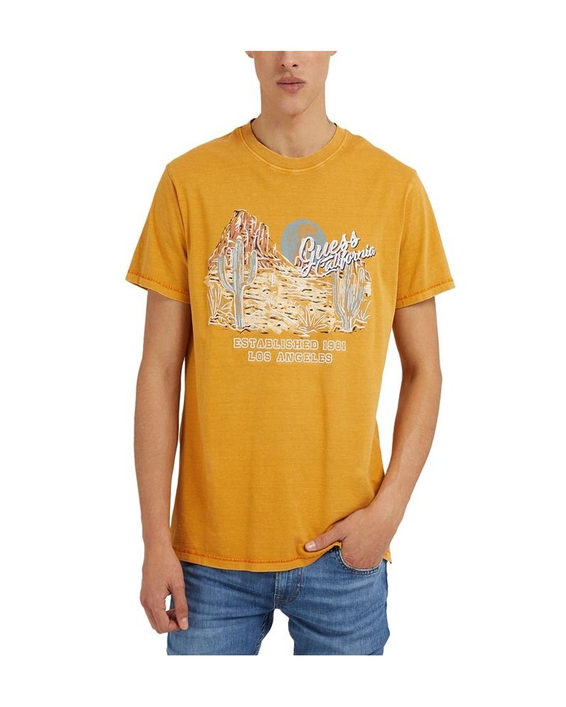 Men's Desert Vibes Acid-Washed Logo Graphic T-Shirt White $27.14 T-Shirts