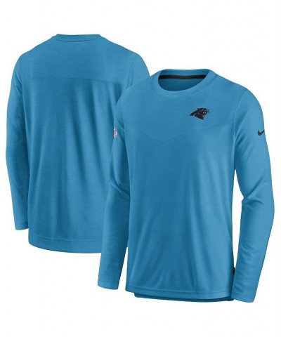 Men's Blue Carolina Panthers Sideline Lockup Performance Long Sleeve T-shirt $42.50 T-Shirts