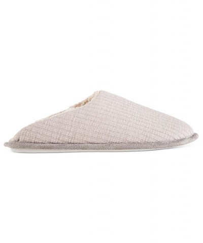 Sherpa-Lined Knit Slippers Gray $12.10 Shoes