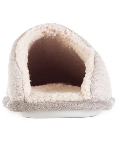 Sherpa-Lined Knit Slippers Gray $12.10 Shoes