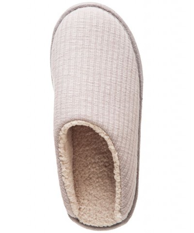 Sherpa-Lined Knit Slippers Gray $12.10 Shoes