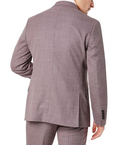 Men's Slim-Fit Berry Solid Wool Suit Purple $195.75 Suits