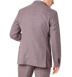 Men's Slim-Fit Berry Solid Wool Suit Purple $195.75 Suits