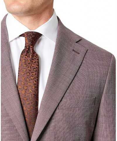 Men's Slim-Fit Berry Solid Wool Suit Purple $195.75 Suits