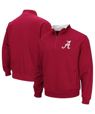 Men's Crimson Alabama Crimson Tide Tortugas Logo Quarter-Zip Pullover Jacket $27.60 Sweatshirt