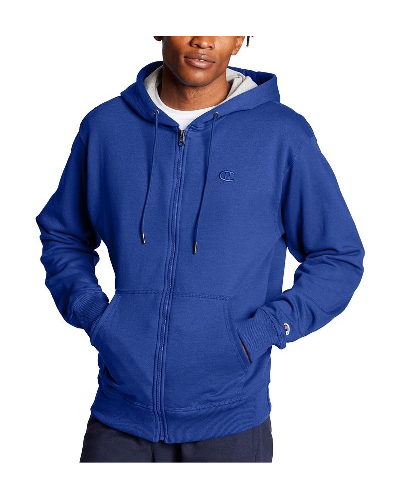 Men's Powerblend Fleece Zip Hoodie Surf $23.06 Sweatshirt