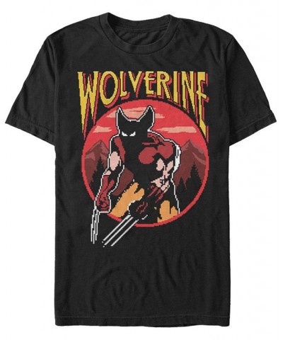 Marvel Men's Classic Games Wolverine Pixel Nes, Short Sleeve T-Shirt Black $15.40 T-Shirts