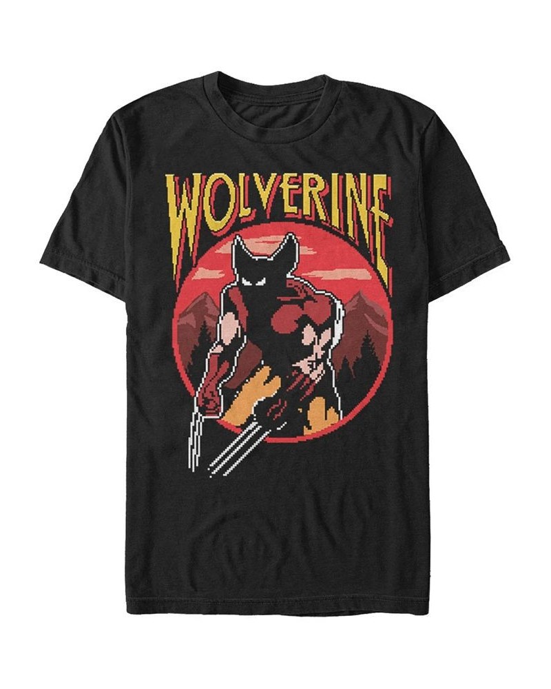 Marvel Men's Classic Games Wolverine Pixel Nes, Short Sleeve T-Shirt Black $15.40 T-Shirts