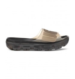 Women's Jella Clear Slide Sandals Black $43.00 Shoes