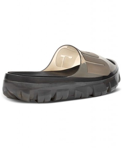 Women's Jella Clear Slide Sandals Black $43.00 Shoes