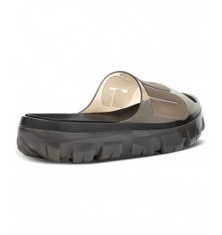 Women's Jella Clear Slide Sandals Black $43.00 Shoes