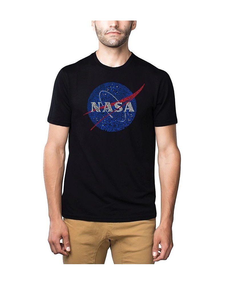 Mens Premium Blend Word Art T-Shirt - Nasa Meatball Logo Black $26.99 T-Shirts