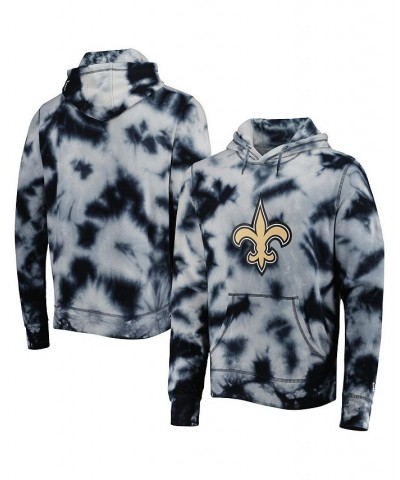 Men's Black New Orleans Saints Team Tie-Dye Pullover Hoodie $42.89 Sweatshirt