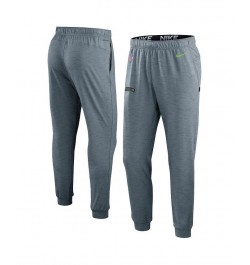 Men's Heather Gray Seattle Seahawks Sideline Pop Player Performance Lounge Pants $43.00 Pajama