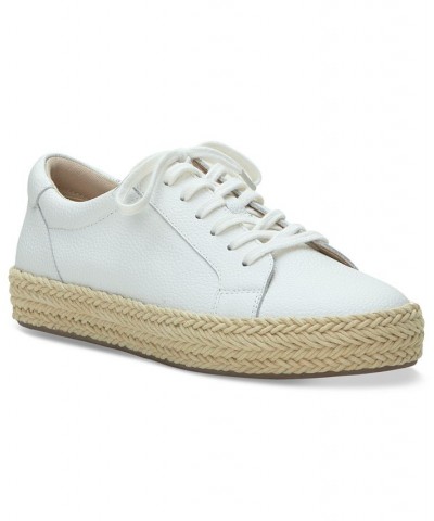 Women's Coilin Lace-Up Low-Top Sneakers White $50.49 Shoes