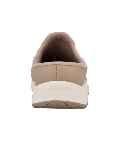 Women's Traveltime Round Toe Casual Slip-on Mules Brown $33.97 Shoes