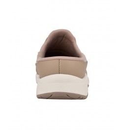 Women's Traveltime Round Toe Casual Slip-on Mules Brown $33.97 Shoes