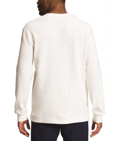 Men's Waffle Henley Shirt White $20.68 Sweatshirt