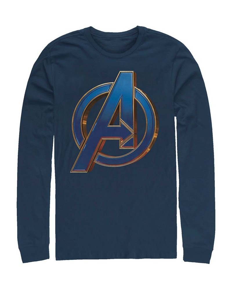 Marvel Men's Avengers Endgame Classic Logo, Long Sleeve T-shirt Blue $21.59 T-Shirts