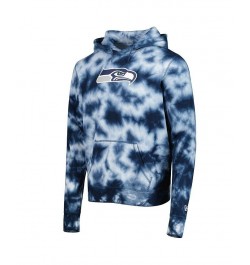 Men's College Navy Seattle Seahawks Team Tie-Dye Pullover Hoodie $39.00 Sweatshirt