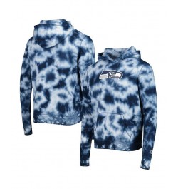 Men's College Navy Seattle Seahawks Team Tie-Dye Pullover Hoodie $39.00 Sweatshirt