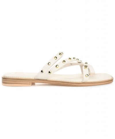 Women's Fanny Studded Sandals White $43.00 Shoes