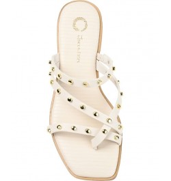 Women's Fanny Studded Sandals White $43.00 Shoes