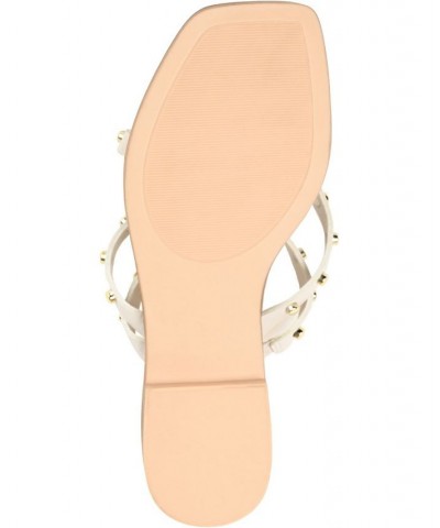 Women's Fanny Studded Sandals White $43.00 Shoes