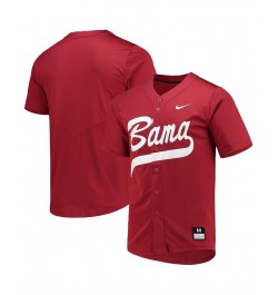 Men's Crimson Alabama Crimson Tide Full-Button Replica Softball Jersey $53.99 Jersey